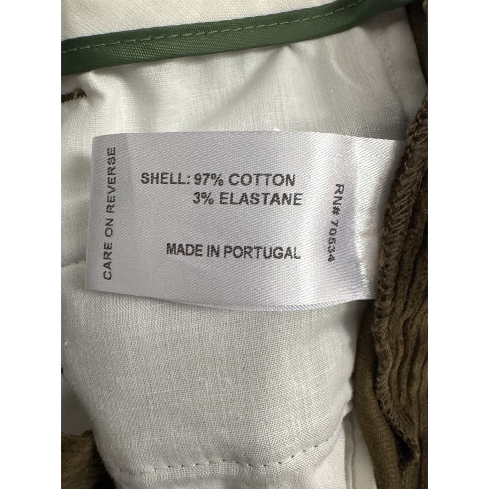 Orvis Brisbane Moss Corduroy Pants Mens 36x31 Olive Green Straight Leg Portugal - Picture 7 of 7